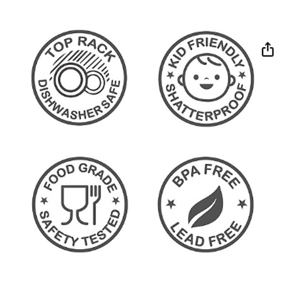 Set of 6 Acrylic Highball Drinking Glasses, Stackable, Dishwasher Safe, Clear - Picture 2 of 5